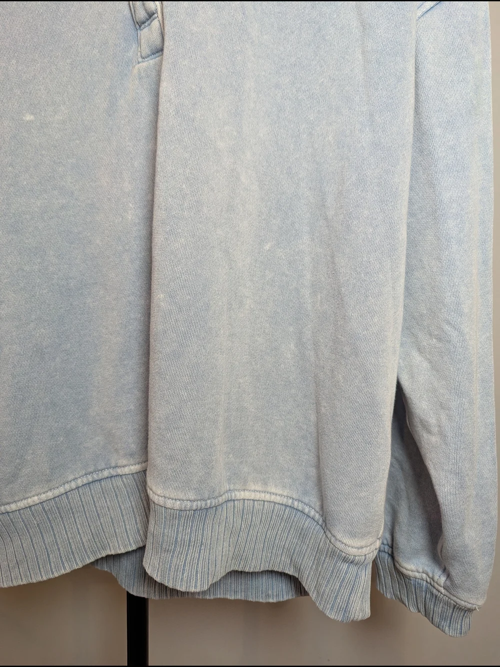 Aerie Women Size M Oversized Icy Blue Getaway Quarter Snap Sweatshirt - Picture 5 of 13